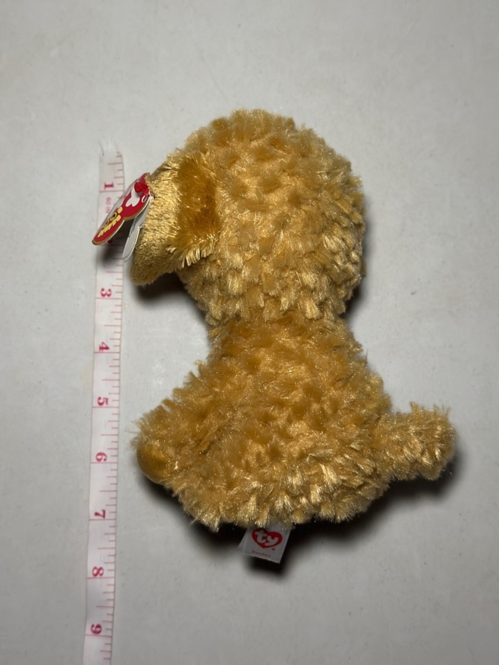 Ty Beanie Boos “Noodles” Goldendoodle Plush – Glitter Eyes Dog (7”) - Picture 11 of 12